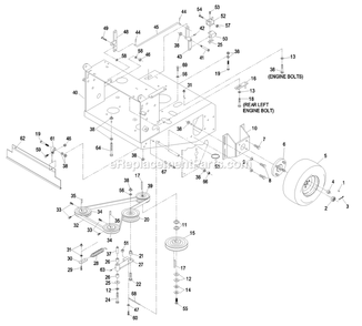 Engine Deck Group (1) Diagram and Parts List for VH3215KAC (440000-509999)(2004) Exmark Lawn Mower