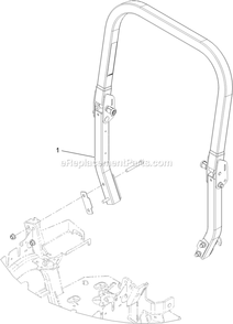 Roll-Over Protection System Diagram and Parts List for LZE751GKA604A1 (400000000-402082299)(2017) Exmark Lawn Mower