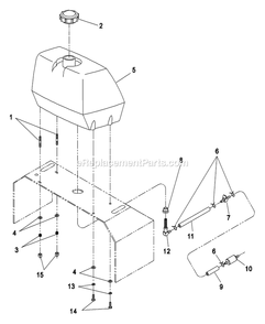 Fuel Group Diagram and Parts List for TT23KA (260000-319999)(2001) Exmark Lawn Mower