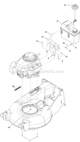 Engine Assembly Diagram and Parts List for ECX160CHN21000 (404314159-406294344)(2019) Exmark Lawn Mower