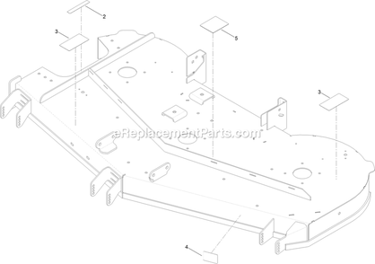 60 Inch Deck Decal Assemby Diagram and Parts List for QTS708GEM60200 (400000000-402082299)(2017) Exmark Lawn Mower