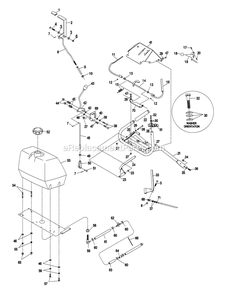 Ecs Upper Handles And Controls Diagram and Parts List for TT5217KAE (260000-319999)(2001) Exmark Lawn Mower