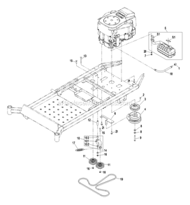 Engine Group (2) Diagram and Parts List for QST23KC522 (720000-789999)(2008) Exmark Lawn Mower