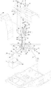 Electrical Assembly Diagram and Parts List for 34220 400000000-999999999 Exmark Sprayer