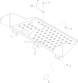 Platform And Rocker Assembly Diagram and Parts List for ARX481CKA30000 (316000000-399999999)(2016) Exmark Aerator