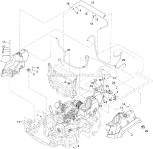 Fuel Assembly Diagram and Parts List for LZS80TDYM72RW0 (404314159-406294344)(2019) Exmark Lawn Mower