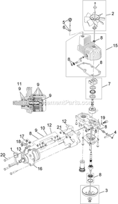 Lh Hydro Assembly Diagram and Parts List for LZX801KA606SS (312000000-312999999)(2012) Exmark Lawn Mower