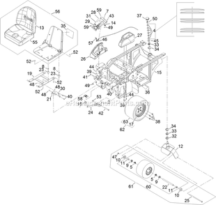 Seat, Tires And Consoles Assembly Diagram and Parts List for NV730EKC (312000000-312999999)(2012) Exmark Lawn Mower
