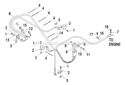 Electrical Group (Manual Start) Diagram and Parts List for THP17KA363CA (790000-849999)(2009) Exmark Lawn Mower