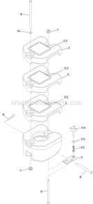 Weight Assembly Diagram and Parts List for 126-8680 (406294345-408644345)(2020) Exmark Lawn Tractor Accessories