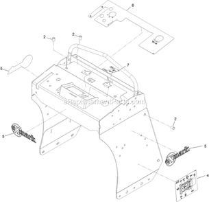 Tower Assembly With Decals Diagram and Parts List for ARX440CKC24000 (404314159-406294344)(2019) Exmark Aerator