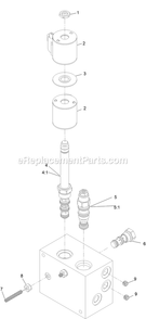 Manifold Assembly Diagram and Parts List for LZS88CDYM96RW0 (402082300-404314158)(2018) Exmark Lawn Mower