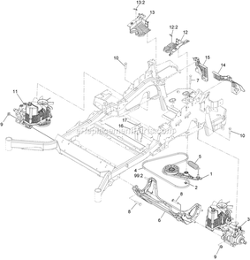 Hydraulic Assembly Diagram and Parts List for LZX940AKC606T0 (315000000-315999999)(2015) Exmark Lawn Mower