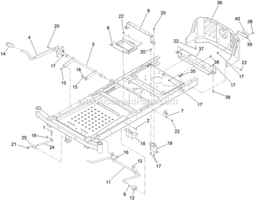 Deck Lift Assembly Diagram and Parts List for QSS725GKC50200 (315000000-315999999)(2015) Exmark Lawn Mower