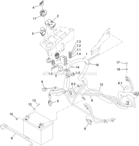 Electrical Assembly Diagram and Parts List for PNE651KA482 (314000000-314999999)(2014) Exmark Lawn Mower
