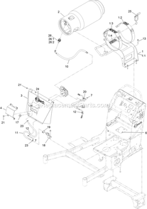 Fuel Assembly Diagram and Parts List for VTS740PKC60400 (400000000-499999999)(2017) Exmark Lawn Mower