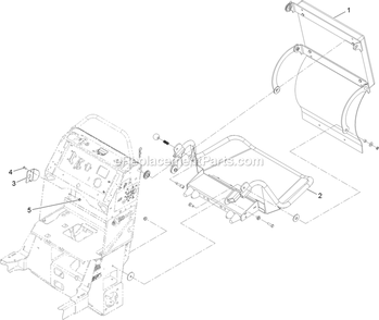 Platform Assembly (1) Diagram and Parts List for VTS541CKA36300 (315000000-315999999)(2015) Exmark Lawn Mower