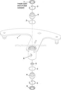 Deck Idler Assembly Diagram and Parts List for TTS541CKA48300 (316000000-399999999)(2016) Exmark Lawn Mower