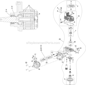 Lh Hydro Assembly Diagram and Parts List for LZX980EKC726W0 (411294212-999999999)(2022) Exmark Lawn Mower