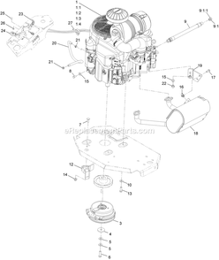 Engine Assembly Diagram and Parts List for LZE751GKA524A2 (408644346-999999999)(2021) Exmark Lawn Mower