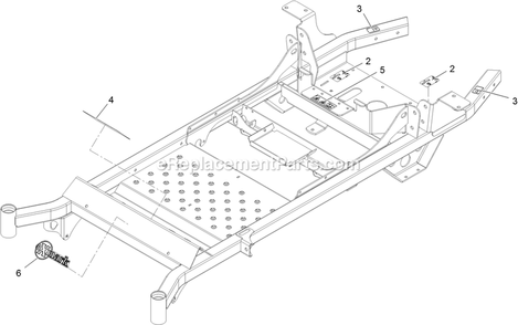 Main Frame With Decals Assembly Diagram and Parts List for PNS740GKC60RA3 (316000000-399999999)(2016) Exmark Lawn Mower