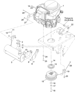 Engine Assembly Diagram and Parts List for VT541KA363CA (312000000-312999999)(2012) Exmark Lawn Mower