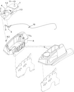 Controls Assembly Diagram and Parts List for LZS29PKA724 (920000-999999)(2011) Exmark Lawn Mower