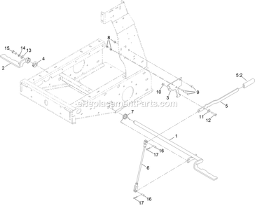 Park Brake Assembly Diagram and Parts List for 34237 400000000-407088177 Exmark Sprayer