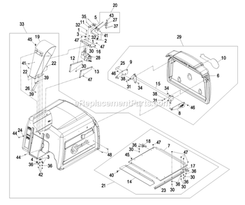 Hopper Group (2) Diagram and Parts List for NAV27KCCA (850000-919999)(2010) Exmark Lawn Mower
