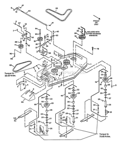 Mower Deck (2) Diagram and Parts List for M36-14K-5E (115000-129999)(1996) Exmark Lawn Mower