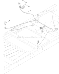 Fuse And Wire Harness Assembly Diagram and Parts List for QTS725GKC50200 (315000000-315999999)(2015) Exmark Lawn Mower