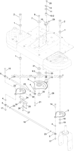 Gear Assembly Diagram and Parts List for QSS725GKC50200 (315000000-315999999)(2015) Exmark Lawn Mower