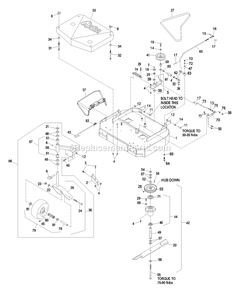 Mower Deck (1) Diagram and Parts List for M17KA362CA (790000-849999)(2009) Exmark Lawn Mower