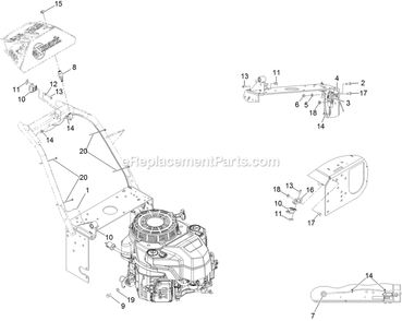 Electrical Assembly Diagram and Parts List for VHS481GKA36200 (406294345-408644345)(2020) Exmark Lawn Mower