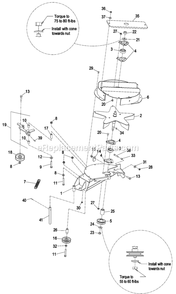 Blower Assembly (3) Diagram and Parts List for LHPUV5256 (850000-And Higher)(2010) Exmark Lawn Tractor Accessories