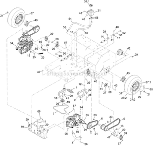 Ground Drive Assembly Diagram and Parts List for ARX541CKA30000 (400000000-402082299)(2017) Exmark Aerator
