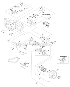 Engine Deck Group (2) Diagram and Parts List for M16KA362P (850000-919999)(2010) Exmark Lawn Mower