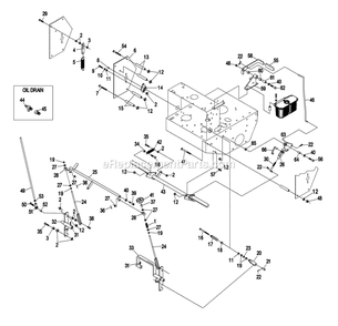 Engine Deck Group (2) Diagram and Parts List for TT4817KAC (370000-439999)(2003) Exmark Lawn Mower