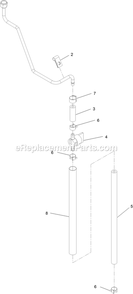 Fuel Line Assembly Diagram and Parts List for STS730AKC52400 (408644346-411294211)(2021) Exmark Lawn Mower
