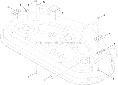 50 Inch Deck Decal Assembly Diagram and Parts List for QTE735KC501 (314000000-314999999)(2014) Exmark Lawn Mower