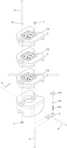 Weight Assembly Diagram and Parts List for 126-8680 (404314159-406294344)(2019) Exmark Lawn Tractor Accessories