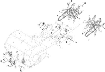Tine Assembly Diagram and Parts List for SAR481KA30 (313000000-313999999)(2013) Exmark Aerator