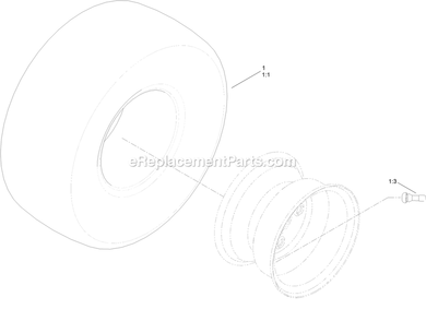 Tire Assembly Diagram and Parts List for QZE702GEM42200 (404314159-406294344)(2019) Exmark Lawn Mower