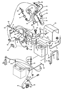 Electrical (2) Diagram and Parts List for TT-17K 70000-79999 Exmark Lawn Mower