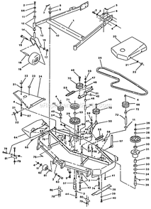 Mower Deck (2) Diagram and Parts List for TTH-18KO (84000-89999)(1993) Exmark Lawn Mower