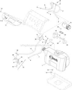 Fuel Assembly Diagram and Parts List for VTS691CKA48400 (400000000-402082299)(2017) Exmark Lawn Mower