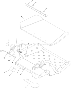 Platform Assembly (2) Diagram and Parts List for VTS541CKA36300 (316000000-399999999)(2016) Exmark Lawn Mower