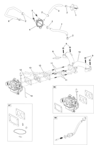 Fuel System Assembly Diagram and Parts List for QTS708GEM60200 (400000000-402082299)(2017) Exmark Lawn Mower