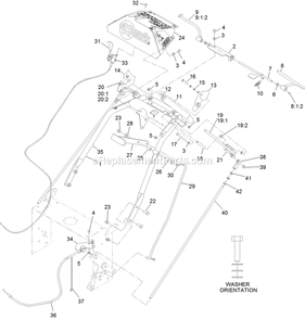 Ecs Upper Handle And Controls Diagram and Parts List for MGS481CKA36200 (315000000-315999999)(2015) Exmark Lawn Mower