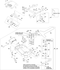Mower Deck Assembly Diagram and Parts List for TTS481KA363CA (314000000-314999999)(2014) Exmark Lawn Mower
